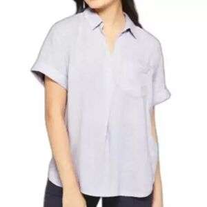 Madewell Swenson Linen Blend Popover Shirt